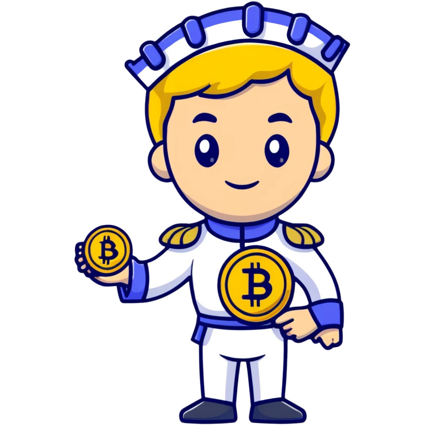Royal Prince Artur with YUSRA cryptocurrency symbol emoji