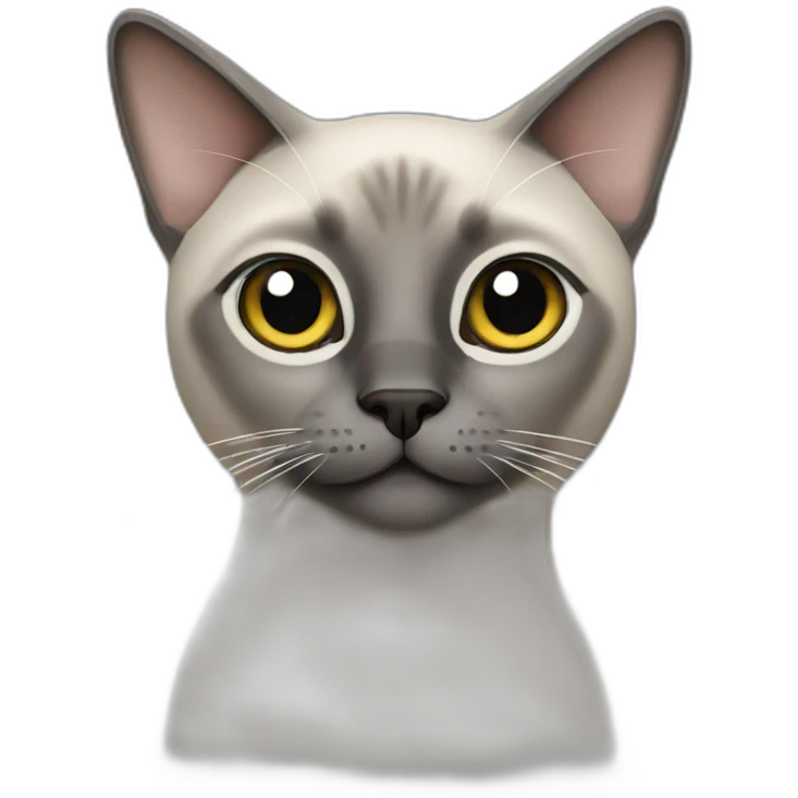grey siamese cat emoji