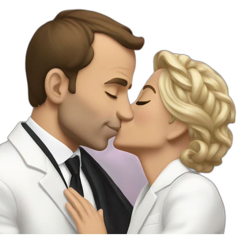 macron kiss emoji