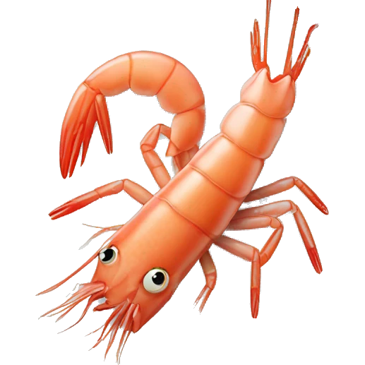 Frozen shrimp on a platter  emoji