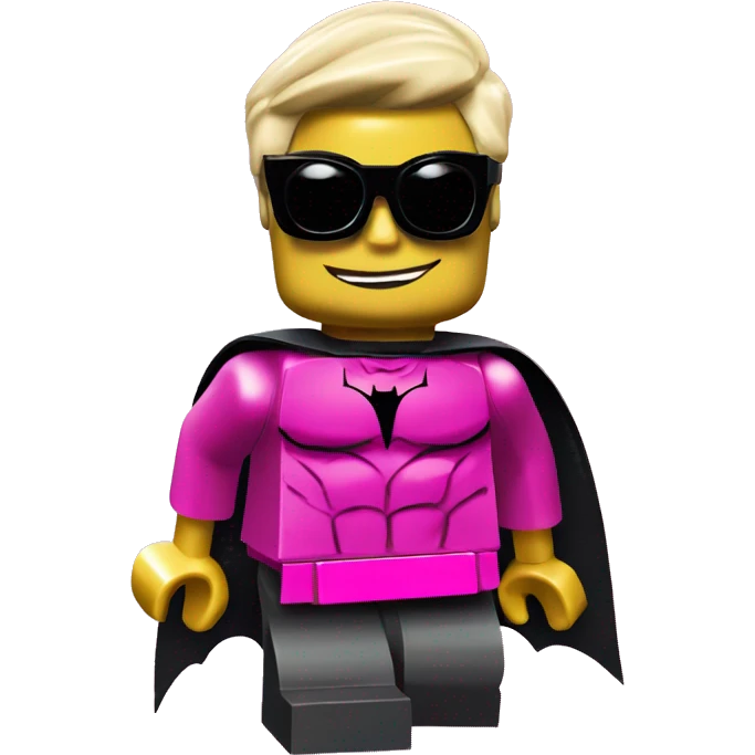 Lego Batman with pink sunglasses emoji