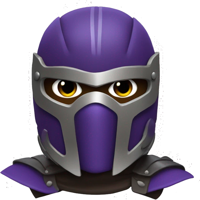 dark purple armor with hawk mask emoji