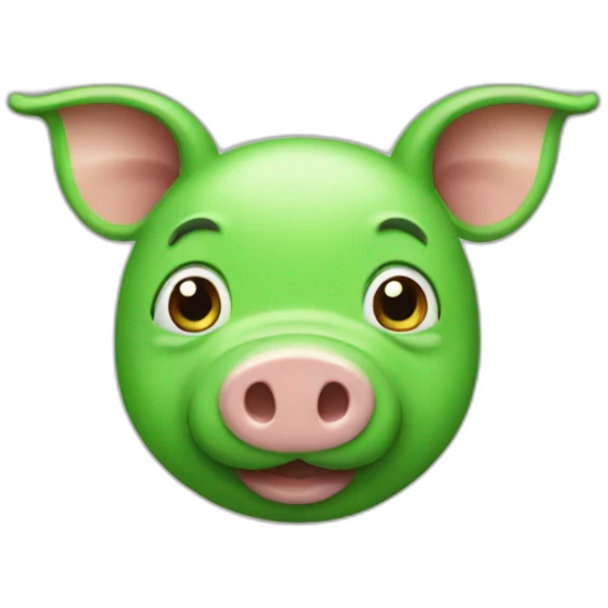 Green pig emoji