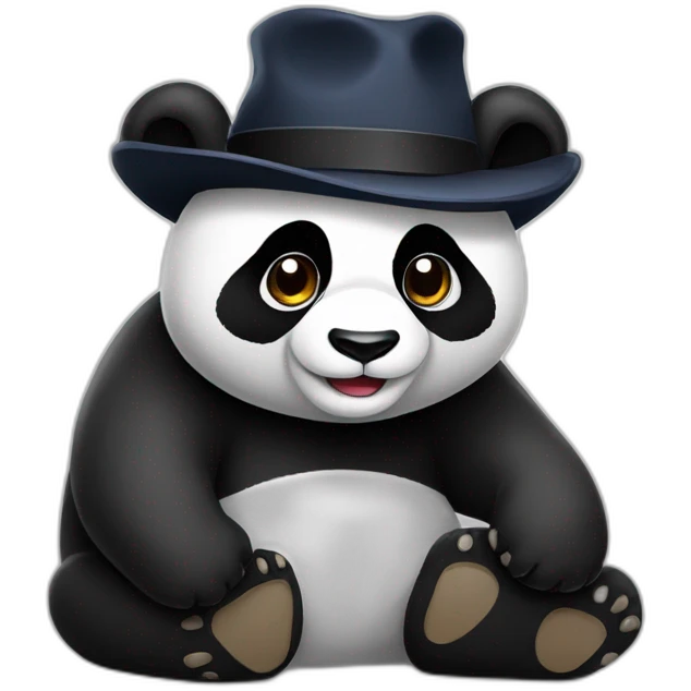 panda in hat emoji