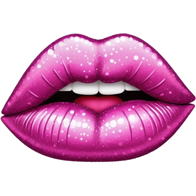 glitter pink mark of lipstick kiss emoji
