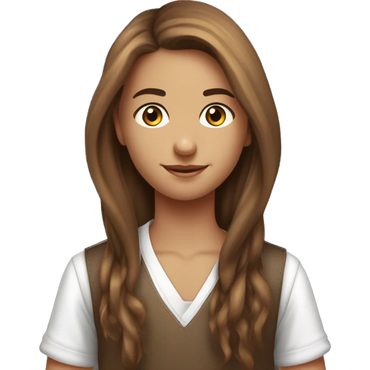 Garçon blanc cheveux marron avec fille marron cheveux long lisse Garçon blanc cheveux marron bouclé couple avec fille marron cheveux long lisse emoji
