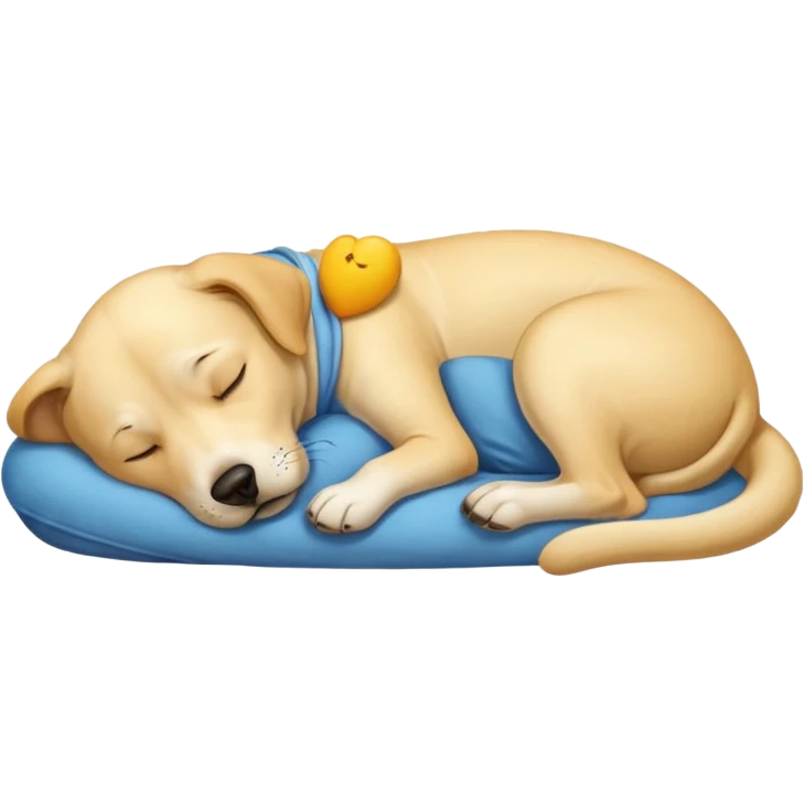 Yellow lab dreaming emoji