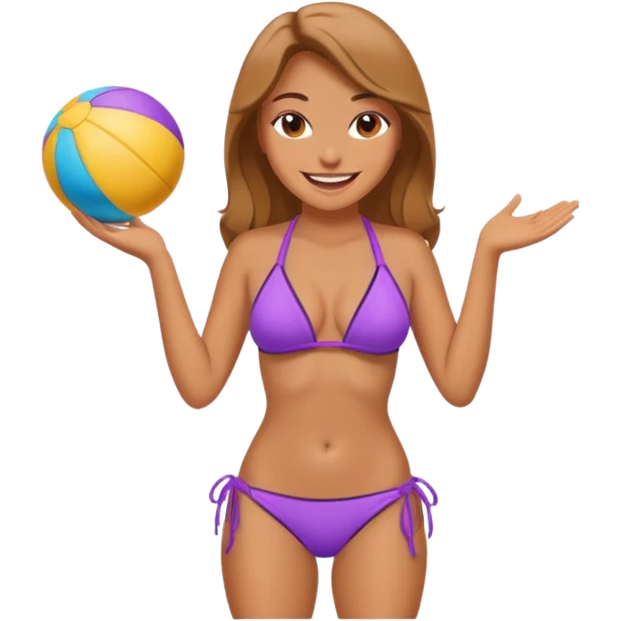 Hot girl with bikini emoji