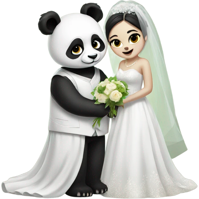 Panda wedding emoji