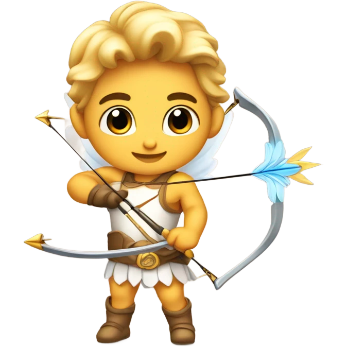 bow with arrow cupid angel archer holding a arrow emoji