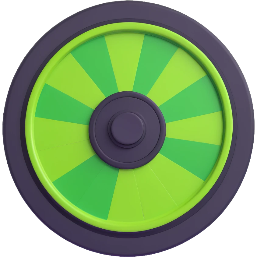 Green Price is Right Game Wheel Spinner emoji