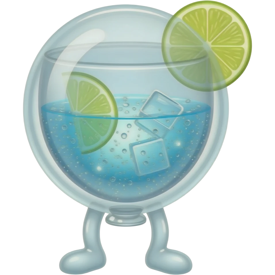 Gin tónico em como balão com pé alto emoji