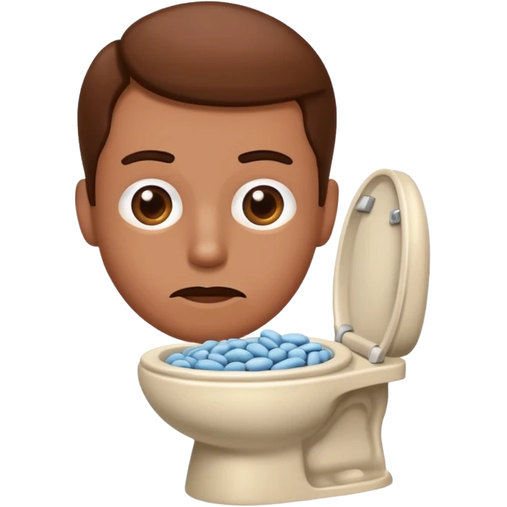 Man pooping beans emoji