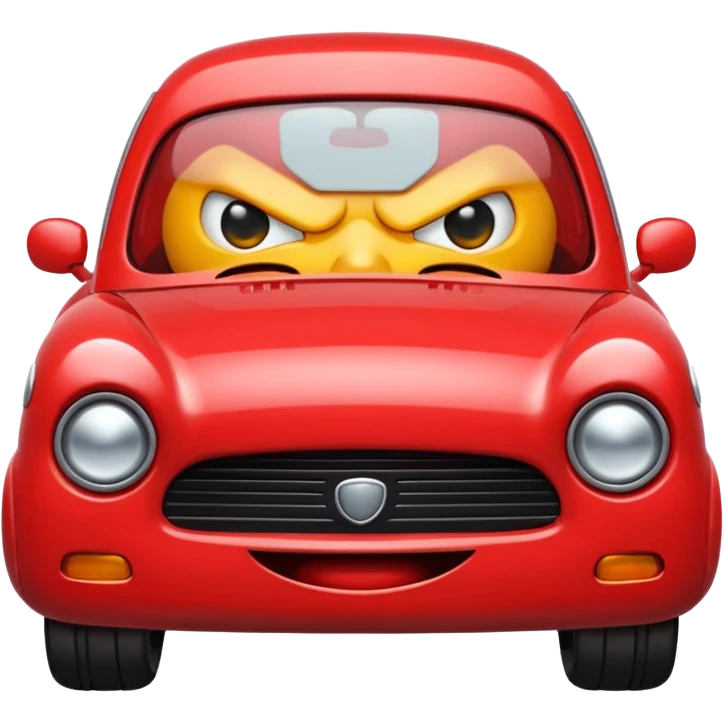 angry red car cute emoji