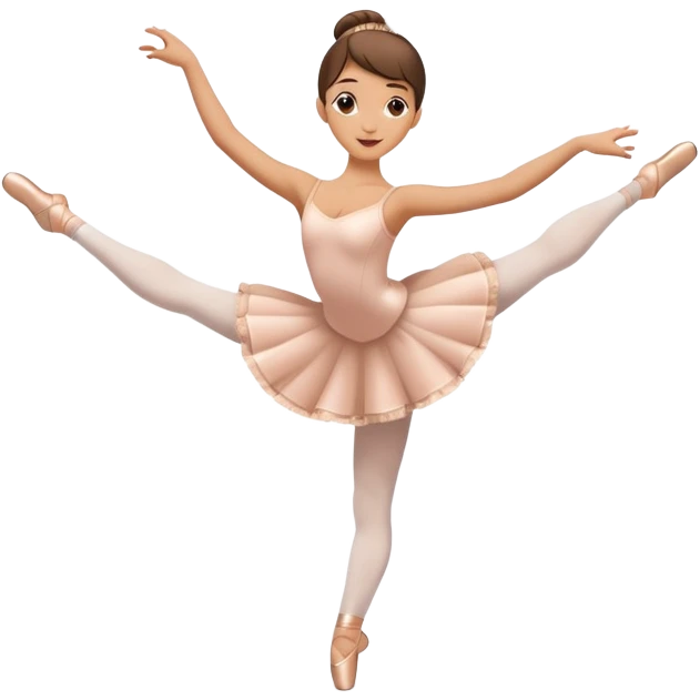 Coffee cup with steam wearing ballet slippers and performing an arabesque pose emoji