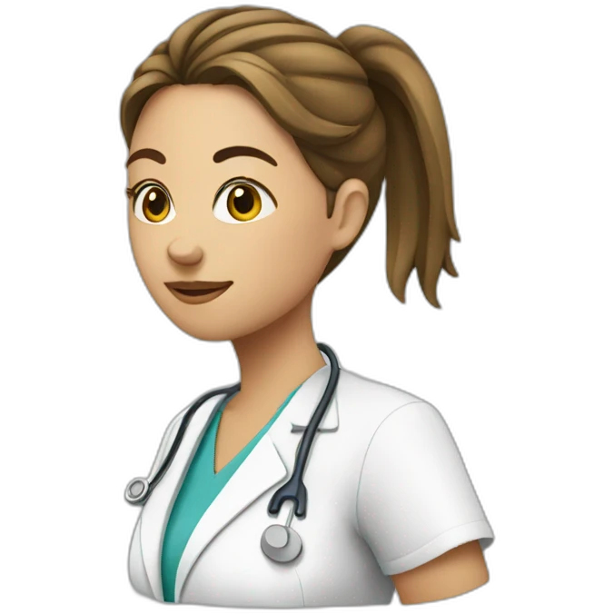Woman-nurse-ponytail emoji