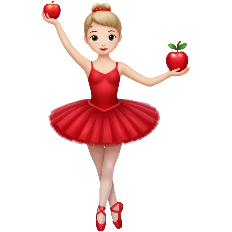 Make apple type ballerina emojis full body  emoji