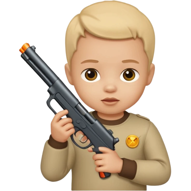 Make a baby holding a gun emoji