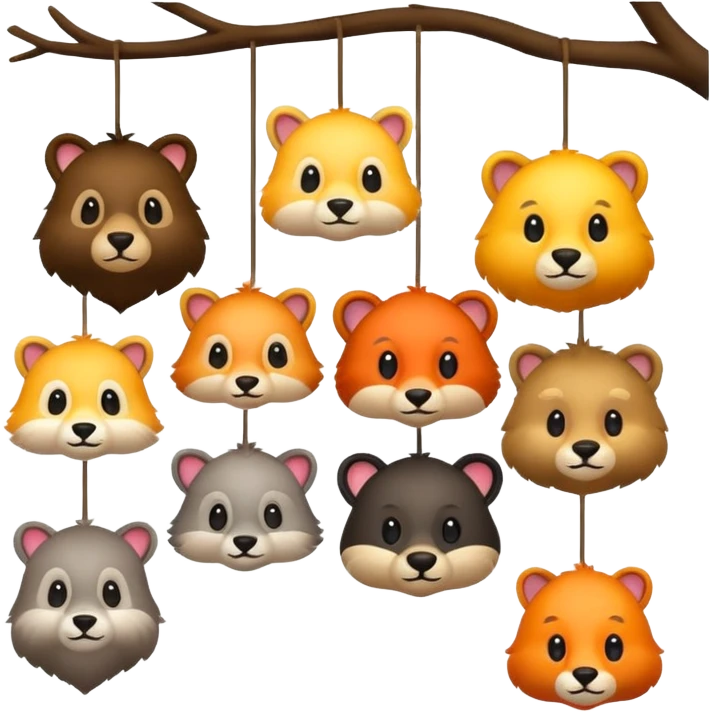 animals hanging emoji