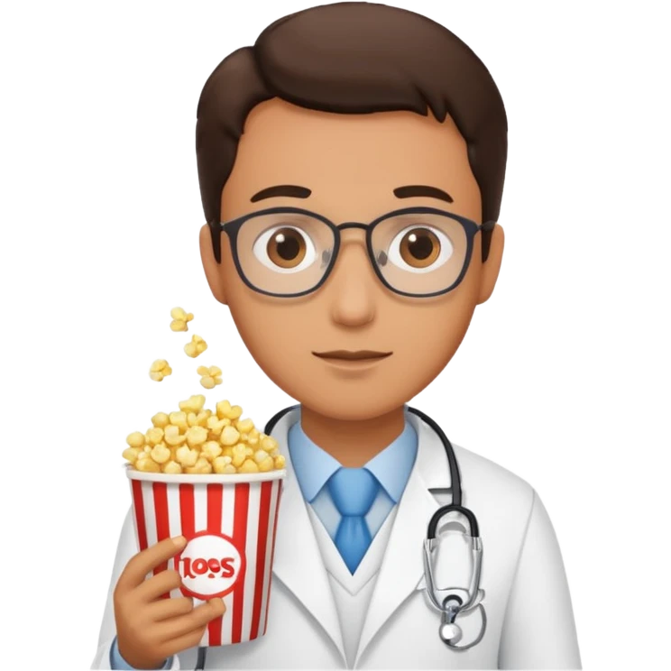 Doc with pop corn  emoji