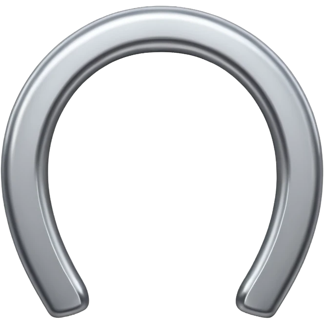 Horse shoe silver facing up emoji