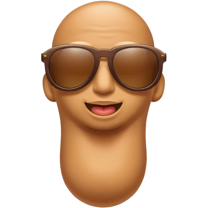 A penis in sunglasses emoji