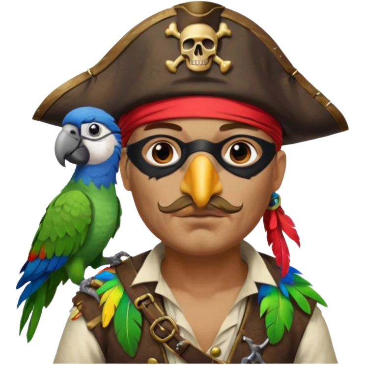 pirate and parrot emoji