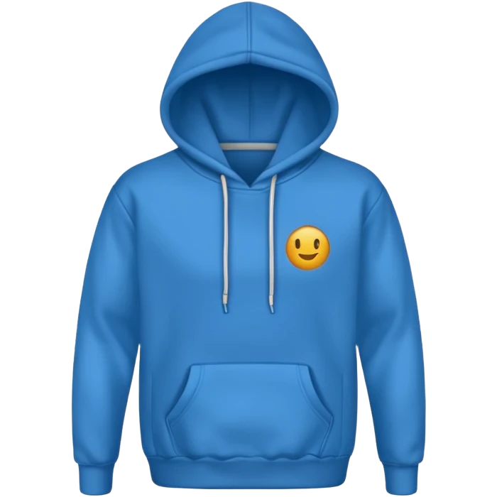 hoodie blu simple, dont add laces and no face ore smile emoji