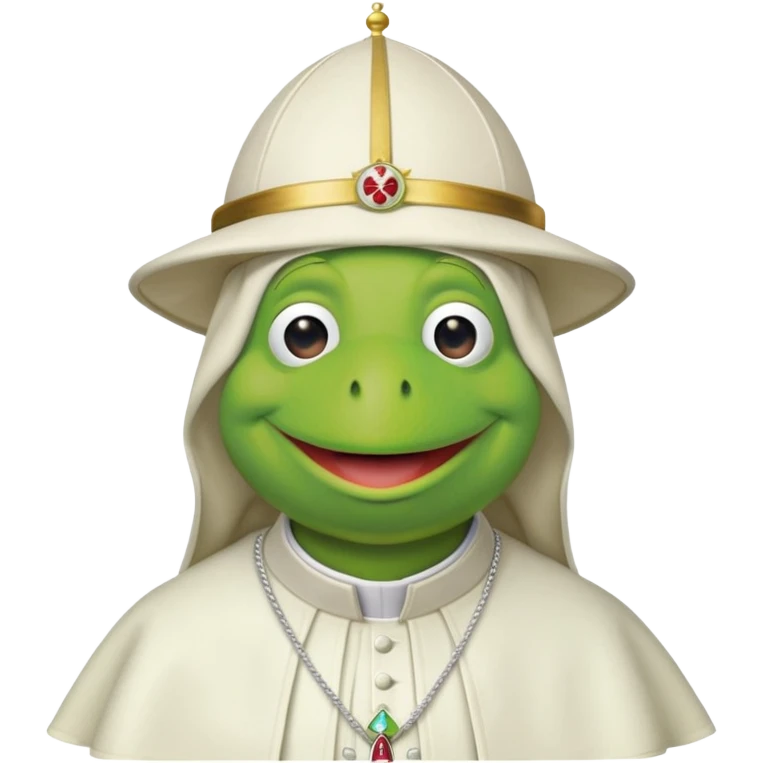 Kermit the pope emoji