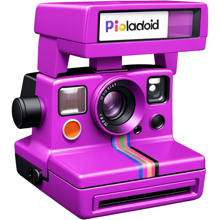 Pink, black, and purple Polaroid 637 Spice Cam camera, Spice Girls emoji