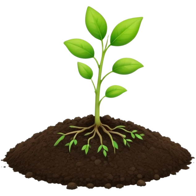 A small green seedling with two tiny leaves just sprouting from soil, with a subtle 1% symbol nearby, symbolizing incremental growth and the 1% improvement principle emoji