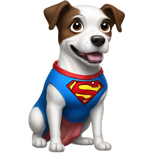 Superman as a dog emoji