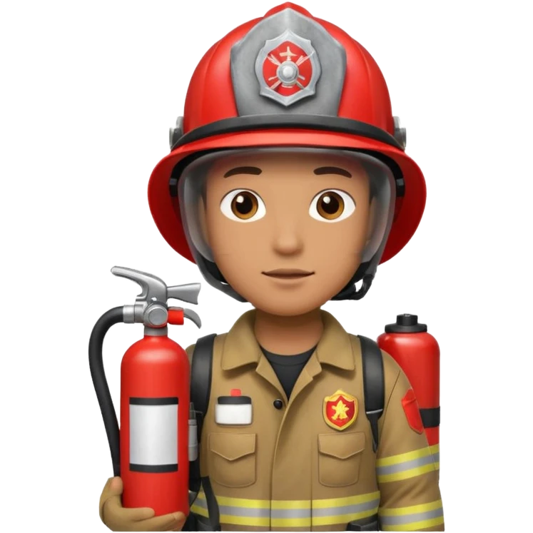 firefighter with fire extinguisher emoji