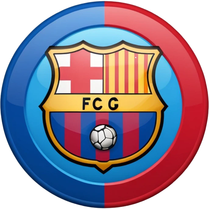 Barcelona soccer logo emoji