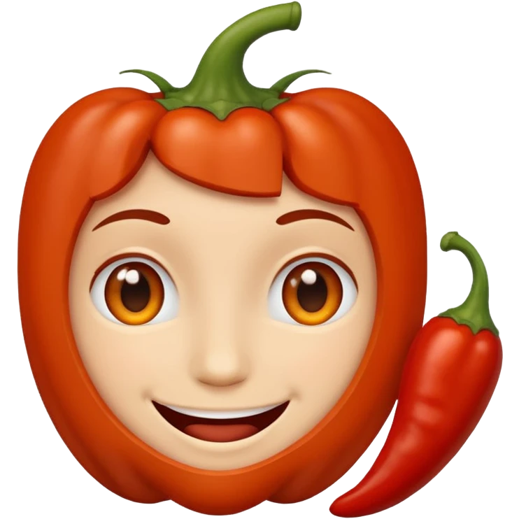 a smiling face with paprika emoji