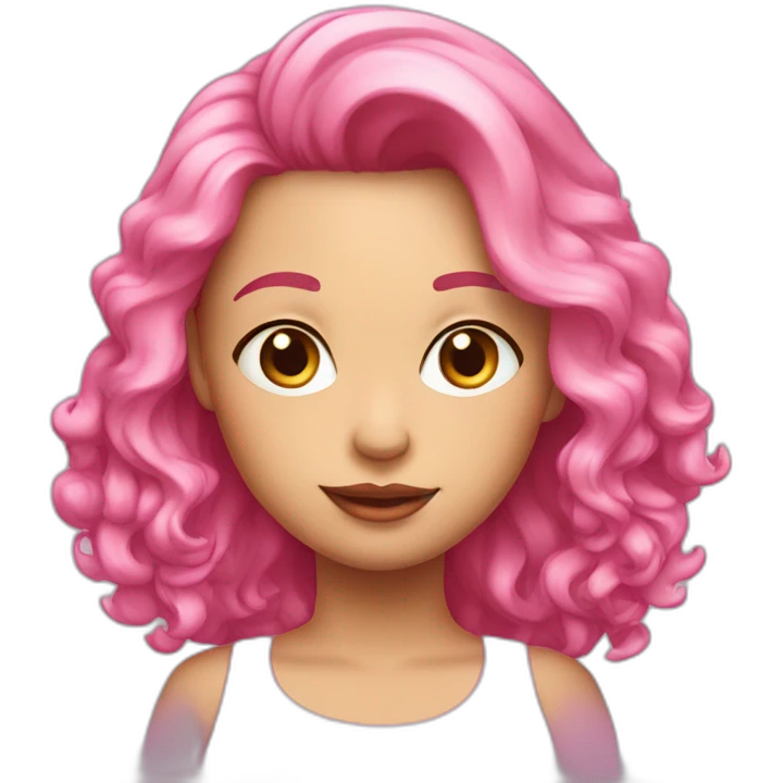 Pink haariges mädchen emoji
