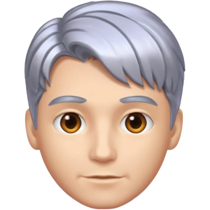 man with metalic hair emoji