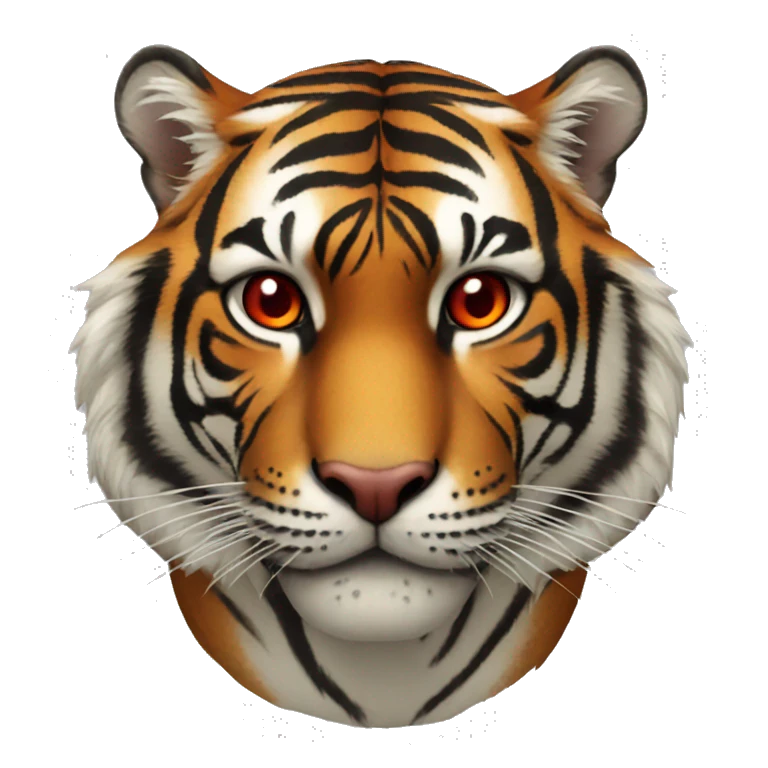 Tigre avec des yeux rouges  emoji