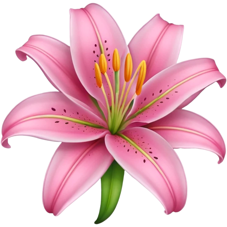 Lilies flower pink like emoji in keyboard emoji