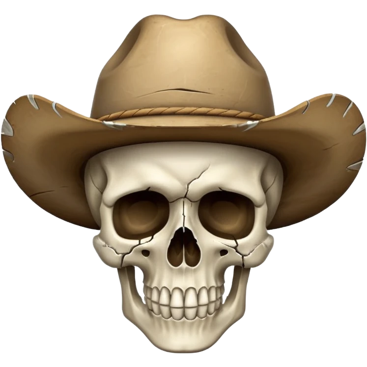 Cowboy skull ahushing emoji