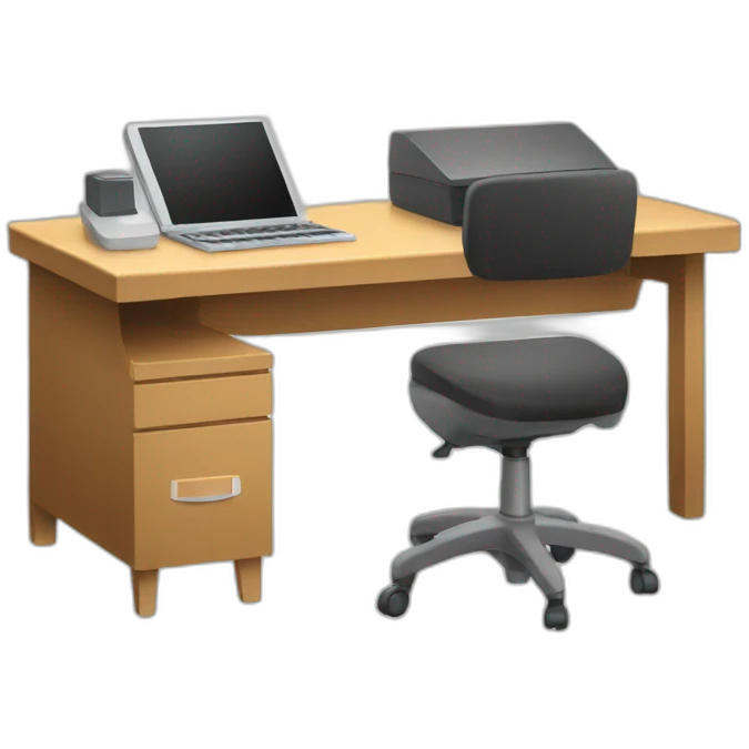 desk with computer emoji