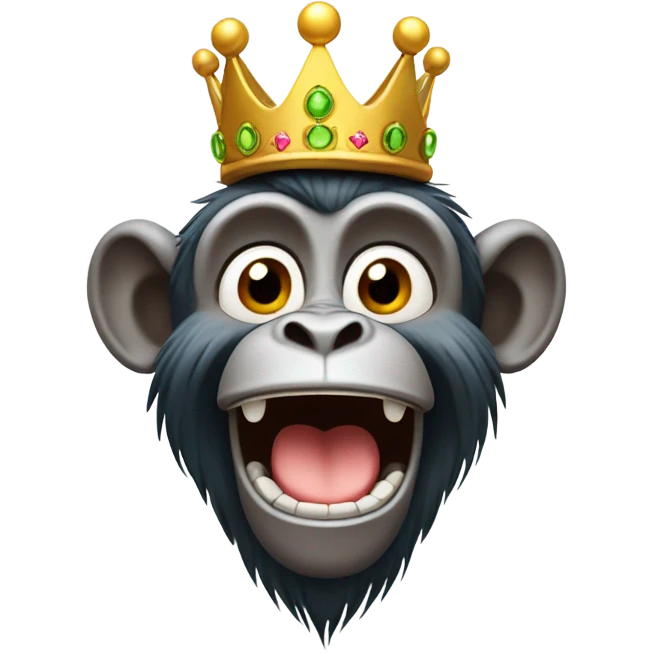Laughing monkey king emoji
