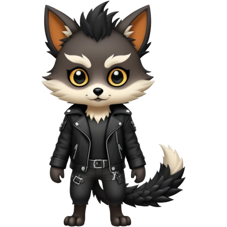 Cool cute Kawaii edgy fantasy animal  fursona Fionbri by griffsnuff & LiLaiRa & Falvie full body emoji