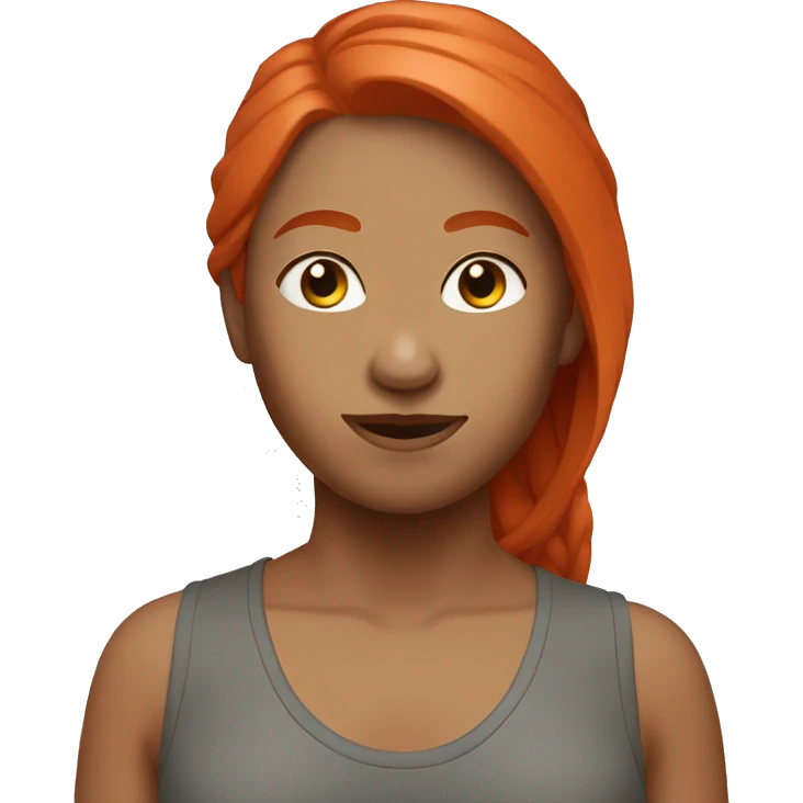 Yoga red hair  emoji