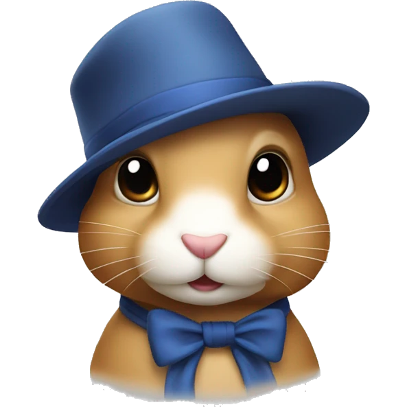 A rabbit with a hat emoji