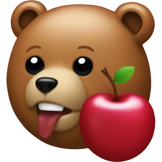 Cherry and bear emoji