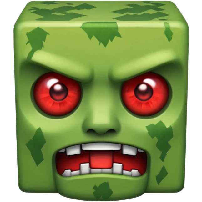 Minecraft hardcore mode creeper face with red eyes hardcore expression emoji