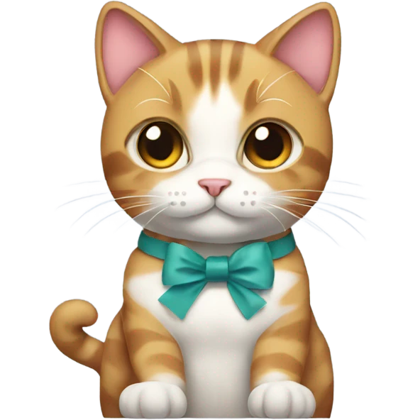 Cat wearing bow  emoji