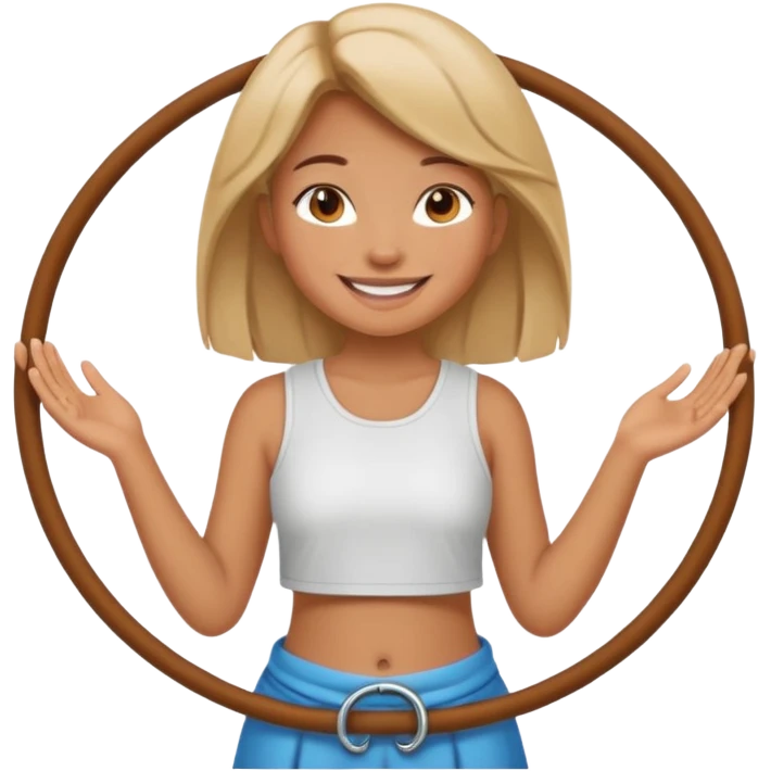 hoop at girl waist emoji