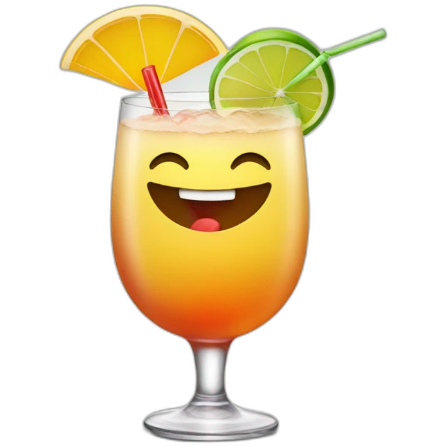 Smiling cocktail emoji